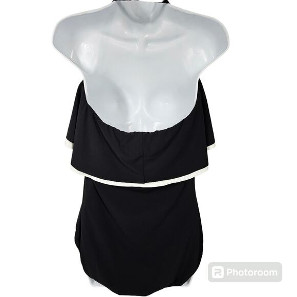 Contours by Coco Reef Agate Ruffle Bandeau Bra Sized One Piece Swimsuit 16/40C - Picture 3 of 13